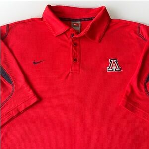 Nike Men's Polo Shirt Team Fit Dry UofA Arizona Wildcats Short Sleeve Size XL‎
